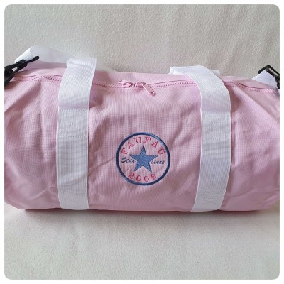 Sac polochon en coton Taille L Rose Nénuphar