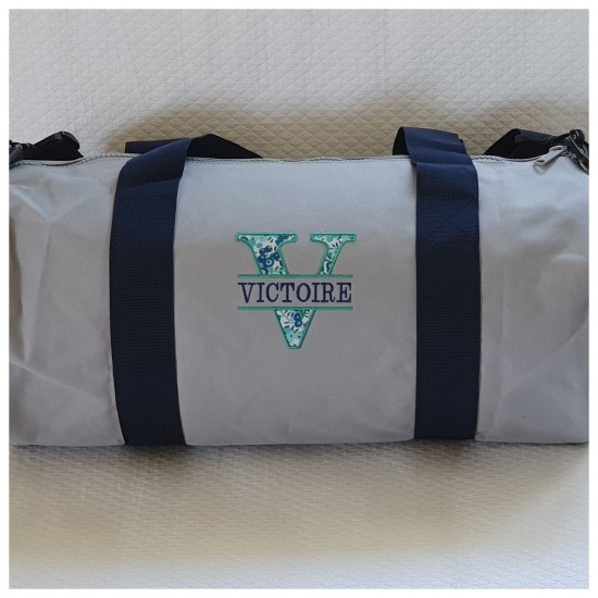 Sac polochon gris et marine...