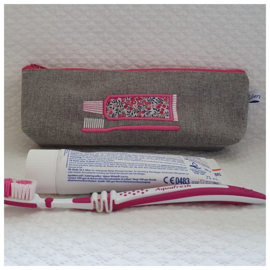 Étui brosse à dents Graphique bleu - Les Ailes de Gwen
