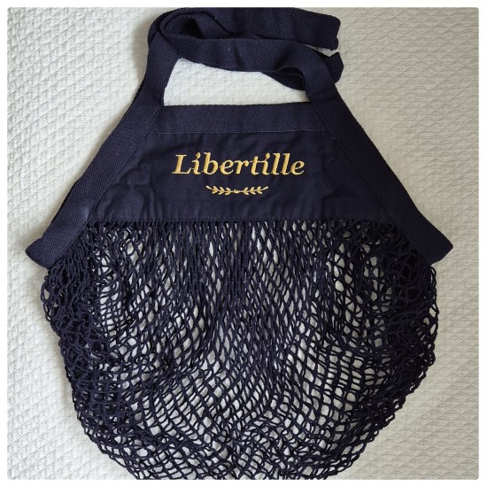 Sac filet en coton bio brodé