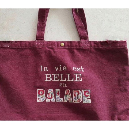 Petit sac prune motif en...